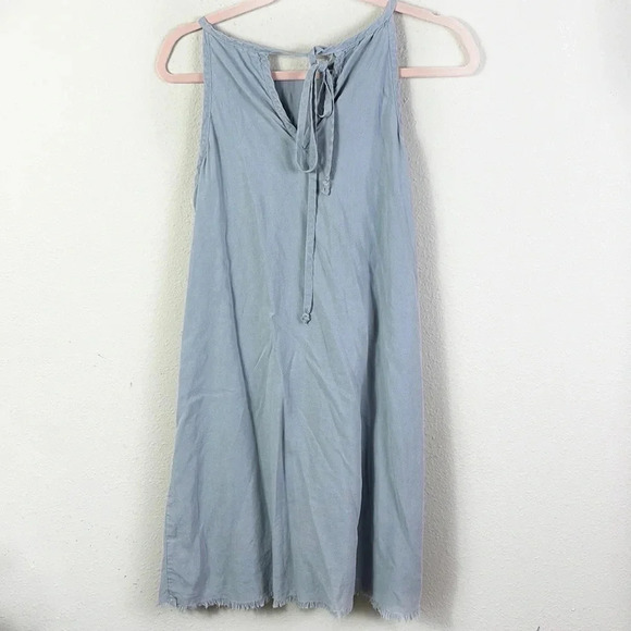 Cloth & Stone Anthropologie Gray Halter Sleeveless Dress in light grey size XS - Picture 3 of 10